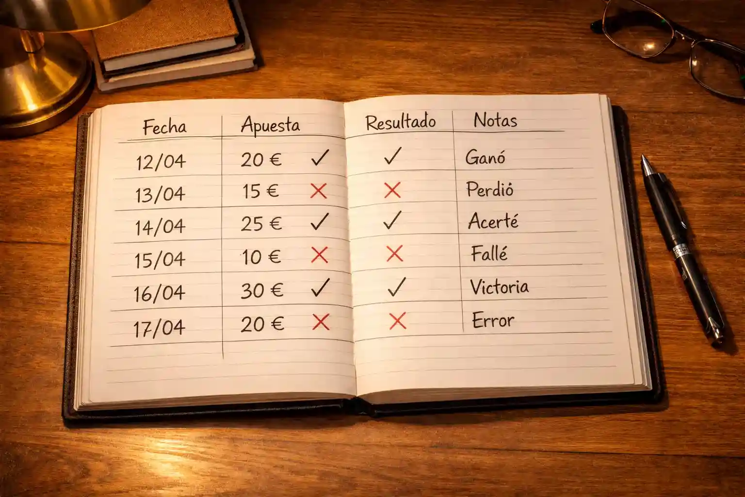 Registro y seguimiento de apuestas deportivas