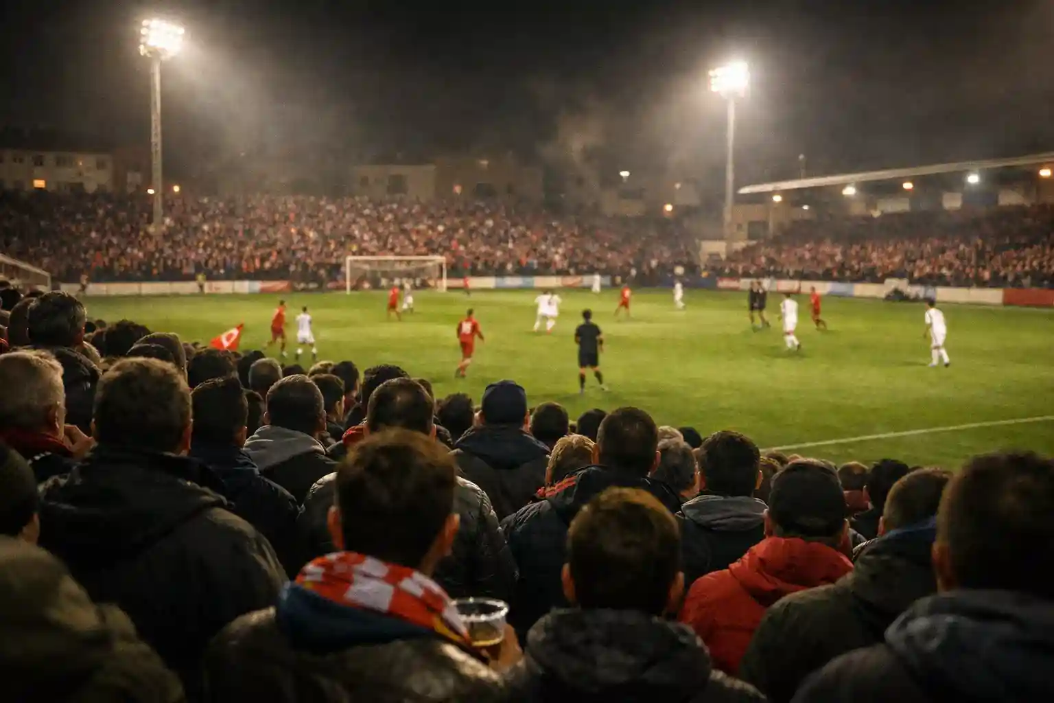 Partido de Copa del Rey en un estadio español