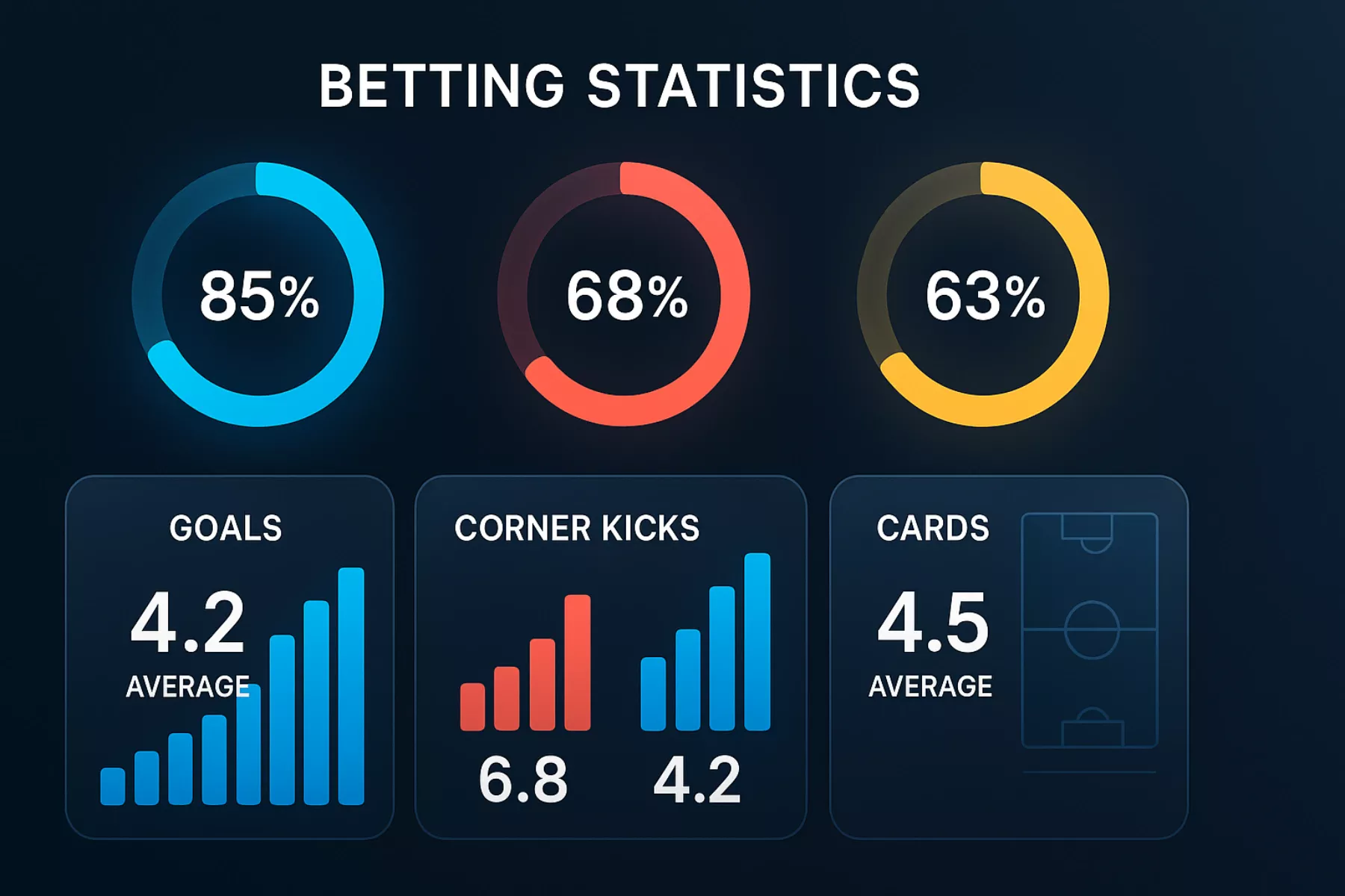 Estadísticas clave del Clásico - Infografía con datos de goles, córners y tarjetas para apuestas