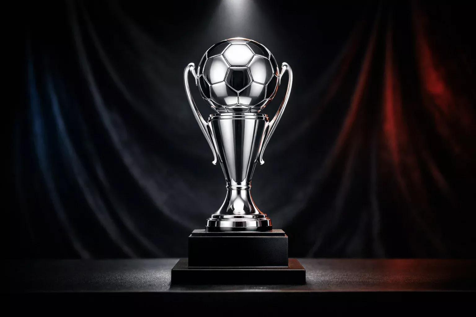 Trofeo de la Copa del Rey con colores del Barcelona