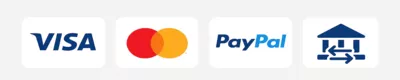 Métodos de pago aceptados - Visa, Mastercard, PayPal